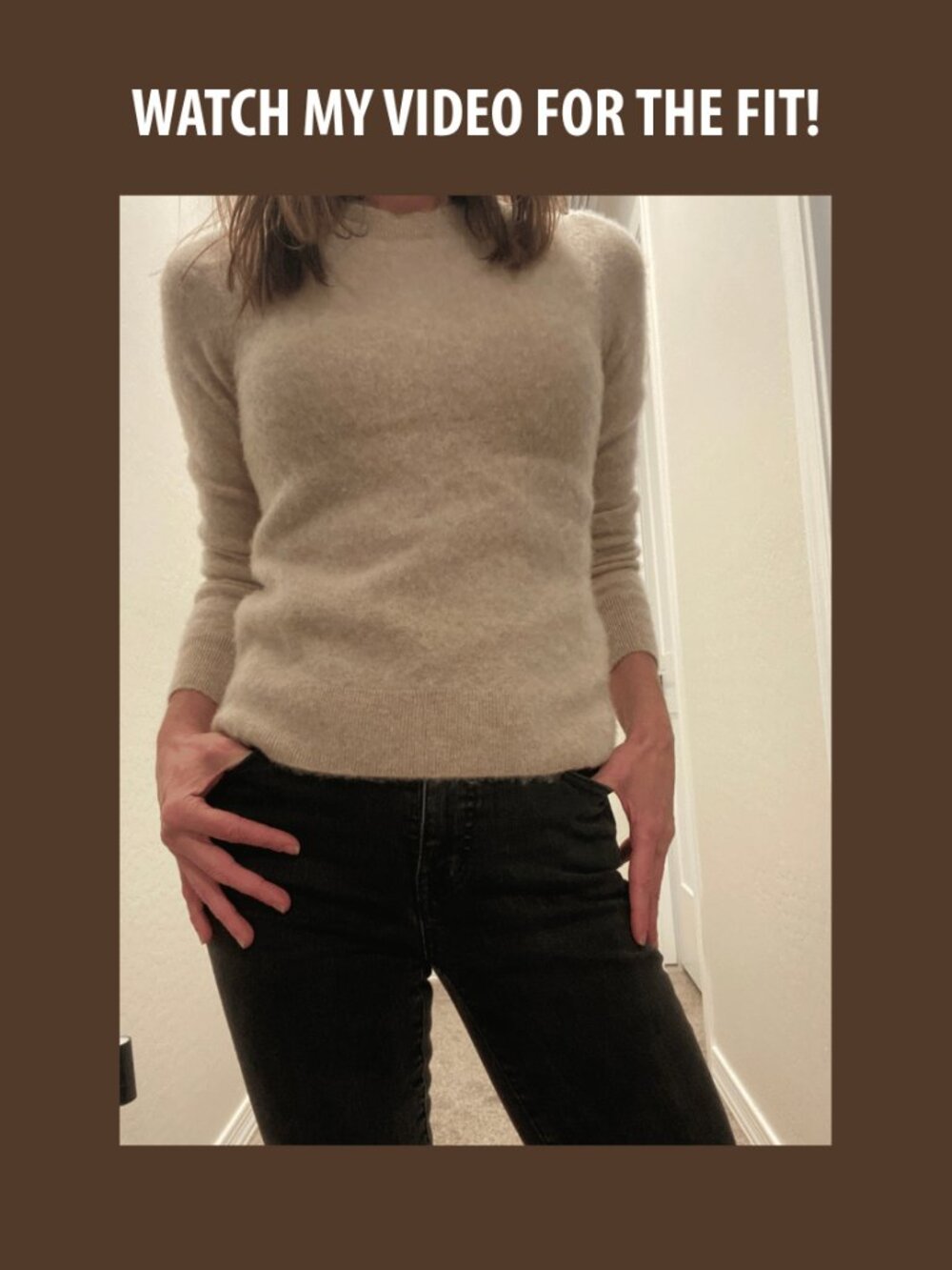 Nordstrom 100% Cashmere Sweater Tan Crewneck Soft Minimalist Size M Runs Small